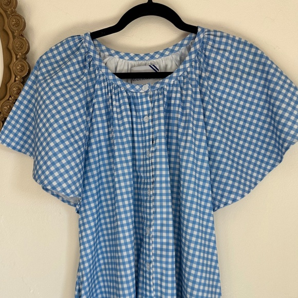 Addison Bay Cotton Poplin Rosecliff Dress, Blue Gingham Check, XL - Picture 4 of 9